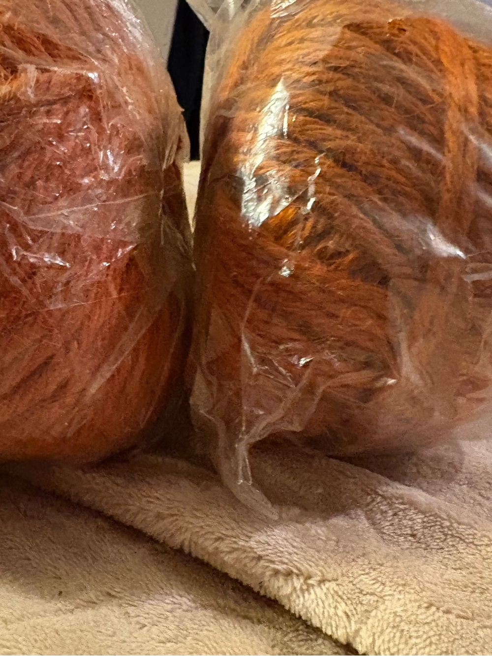 Rust Orange Decorative Raffia Bundle for Home Accents